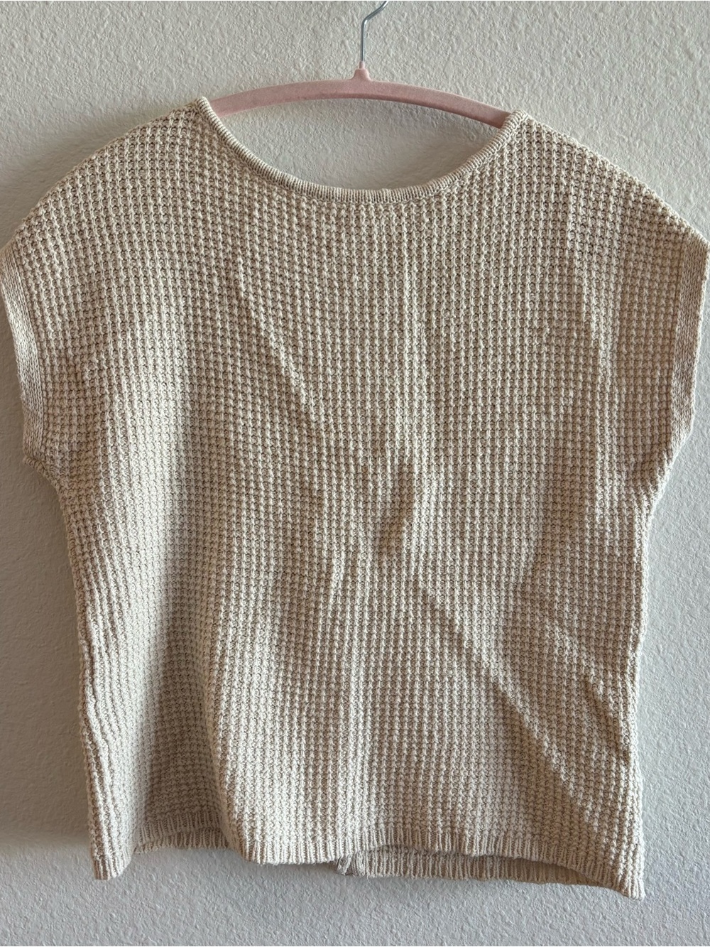 Madewell Boat Neck Waffle Knit Button Back Sweater Shirt Size XS